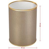 Товар: Ведро для мусора Geralis M-RBG-B Ромб Бежевое темное, кант Золото, 3 л - фото 2 Ведро для мусора Geralis M-RBG-B Ромб Бежевое темное, кант Золото, 3 л — фото 2, Мусорные ведра