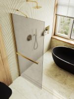 Товар: Душевая перегородка Maybah Glass MGD-728-3ш 790x1950 в широком профиле Золото стекло бронзовое матовое - фото 4 Душевая перегородка Maybah Glass MGD-728-3ш 790x1950 в широком профиле Золото стекло бронзовое матовое — фото 4, Душевые перегородки