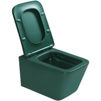 Товар: Унитаз SantiLine SL-5007G подвесной Зеленый матовый с сиденьем Микролифт - фото 3 Унитаз SantiLine SL-5007G подвесной Зеленый матовый с сиденьем Микролифт — фото 3, Подвесные унитазы