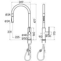 Смеситель для кухни Paulmark Senso Se215180-BS Брашированная сталь — фото 12, Смесители для кухни