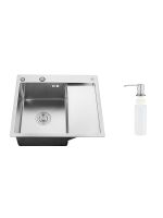 Кухонная мойка Ростовская Мануфактура Сантехники 58 MRK-5851L Нержавеющая сталь — фото 4, Кухонные мойки