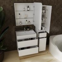 Тумба под раковину Style Line Атлантика 70 Люкс Plus подвесная Белая матовая антискрейтч арт-СС-00002339 — фото 4, Тумбы под раковину