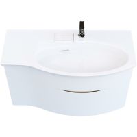 Тумба под раковину Kerama Marazzi Riva 100 R RV.100Rh\WHT.M подвесная Белая матовая — фото 3, Тумбы под раковину