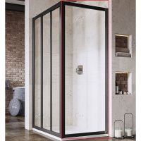 Душевая стенка Ravak Supernova APSS-80 940403R2Z1 профиль Черный стекло Transparent — фото 1, Боковые стенки