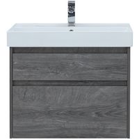 Тумба под раковину Aquanet Nova Lite 75 242273 подвесная Дуб рошелье — фото 1, Тумбы под раковину