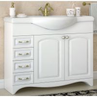 Тумба под раковину Corozo Классика 105 SD-00000315 Белая — фото 1, Тумбы под раковину