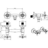 Товар: Смеситель для душа Boheme Crystal 314-CRST Бронза - фото 4 Смеситель для душа Boheme Crystal 314-CRST Бронза — фото 4, Смесители