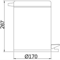 Ведро для мусора Haiba HB701 Хром — фото 2, Мусорные ведра