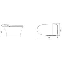 Товар: Унитаз биде Panasonic CH2711 приставной с сиденьем Микролифт - фото 15 Унитаз биде Panasonic CH2711 приставной с сиденьем Микролифт — фото 15, Унитазы
