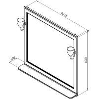 Зеркало Aquanet Валенса New 105 238830 Белое матовое — фото 6, Мебель для ванной