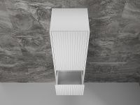 Шкаф пенал Style Line Стокгольм 36 ЛС-00002316 подвесной Белый рифленый софт — фото 4, Пеналы для ванной комнаты