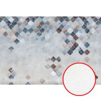 Фреска Ortograf Splendo 31758 Фактура бархат FX Флизелин (4*2,7) Серый/Коричневый, Ромб/Штукатурка — фото 1, Фрески