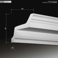 Карниз Европласт 4.01.101 2000x251x353 мм — фото 2, Фасадный декор