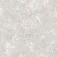 Обои Prima Italiana Ortisei 80522 Винил на флизелине (1,06*10) Бежевый/Бирюзовый, Дамаск — фото 1, Обои для стен