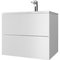 Тумба с раковиной Marka One Elena 60П У96879 подвесная Белый глянец — фото 1, Тумбы с раковиной