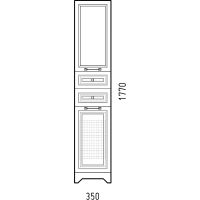 Товар: Шкаф пенал Corozo Каролина 35 Z2 SD-00000924 с бельевой корзиной Белый - фото 4 Шкаф пенал Corozo Каролина 35 Z2 SD-00000924 с бельевой корзиной Белый — фото 4, Мебель для ванной