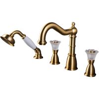 Смеситель на борт ванны Boheme Camelia 391 Бронза — фото 1, Смесители