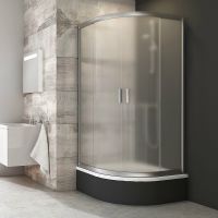 Душевой уголок Ravak Blix BLCP4-90 Sabina 90x90 3B270U40ZG профиль Сатин стекло Grape — фото 2, Душевые уголки четверть круга