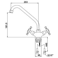 Товар: Смеситель для кухни Kaiser Carlson Style 11077 Хром - фото 2 Смеситель для кухни Kaiser Carlson Style 11077 Хром — фото 2, Смесители