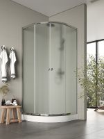 Душевой уголок Agger A01-090MCR 90x90 профиль Хром стекло матовое — фото 2, Душевые уголки