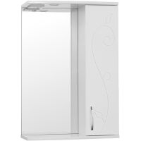 Зеркало со шкафом Style Line Эко фьюжн Панда 55 С с подсветкой Белый глянец — фото 1, Зеркальные шкафы в ванную