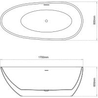 Акриловая ванна Grossman Fly 170х80 GR-1102 без гидромассажа — фото 7, Акриловые ванны