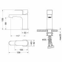 Смеситель для раковины Aquatek Оберон Черный матовый арт-AQ1210MB — фото 3, Смесители для раковины