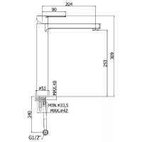 Смеситель для раковины Paffoni Ringo Черный матовый арт-RIN081KNO — фото 2, Смесители для раковины