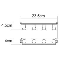 Вешалка для полотенец WasserKRAFT K-1074BG Золото матовое — фото 2, Крючки для полотенец