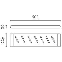 Металлическая полка Nofer Capri 16226.G Золото матовое — фото 2, Полки для ванной и душа