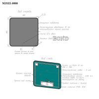 Зеркало Bond Loft 80x80 M35ZE-8080 с подсветкой Черное глянцевое с бесконтактным выключателем — фото 16, Зеркала в ванную комнату