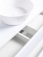 Тумба с раковиной Orange Otto 100 Ot-100TuMDF+B08-360W подвесная Белый глянец — фото 6, Тумбы с раковиной