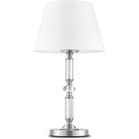 Товар: Настольная лампа Maytoni Neoclassic Riverside MOD018TL-01CH Белая Хром Прозрачная - фото 2 Настольная лампа Maytoni Neoclassic Riverside MOD018TL-01CH Белая Хром Прозрачная — фото 2, Настольные лампы