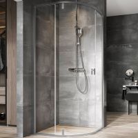 Душевой уголок Ravak Nexty NSKK3-90 90x90 3O677U00Z1 профиль Сатин стекло Transparent — фото 1, Душевые уголки четверть круга