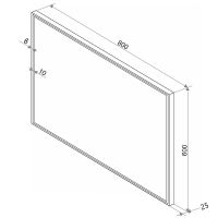 Зеркало Sintesi Armadio 80 SIN-SPEC-ARMADIO-black-80 с подсветкой Черное с сенсорным выключателем — фото 7, Зеркала в ванную комнату
