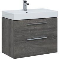 Тумба под раковину Aquanet Nova 75 242260 подвесная Дуб рошелье — фото 1, Тумбы под раковину