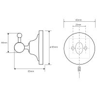Крючок Bemeta Retro chrom 144306012 Хром — фото 2, Крючки для полотенец