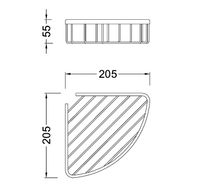 Полка корзина Art&Max AM-G-8936-Cr Хром — фото 2, Полки для ванной и душа