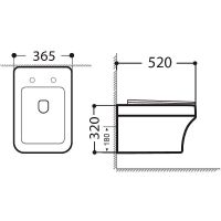 Унитаз Aquanet Elegant Rimless Elegant W LX-1163 280960 подвесной с сиденьем Микролифт — фото 8, Подвесные унитазы
