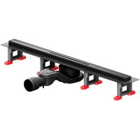 Душевой лоток AM.PM MasterFlow 60 W01SC-S11-060-05BM с Черной матовой решеткой Slim line — фото 1, Душевые лотки