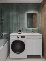 Тумба с раковиной Orange Sistema 120 R STD-120TUW+RAR Белая — фото 4, Тумбы с раковиной