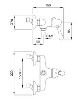 Смеситель для душа Migliore Maya 18930 Золото — фото 2, Смеситель для душа