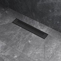 Душевой лоток AM.PM PrimeFlow 40 W02SC-P11-040-01BM с Черной матовой решеткой Cut Gradient — фото 3, Душевые лотки