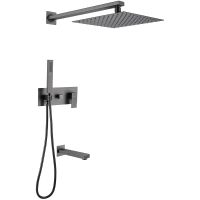 Душевая система Abber Daheim AF8217NG Никель — фото 1, Встраиваемые душевые комплекты