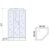 Душевая кабина River Penta 90x90 10000003116 с поддоном — фото 2, Душевые кабины