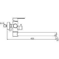 Смеситель для ванны Frap H801 F22801 универсальный Сатин — фото 11, Смеситель для ванны