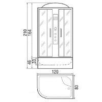 Товар: Душевая кабина River Dunay 120x80 ТН R 10000000068 с поддоном - фото 3 Душевая кабина River Dunay 120x80 ТН R 10000000068 с поддоном — фото 3, Душевые кабины