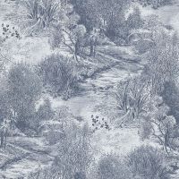 Обои Lutece Les Essentiels 51211701 Винил на флизелине (0,53*10,05) Серый/Синий, Деревья — фото 1, Обои для стен