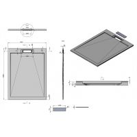 Душевой поддон из искусственного камня Esbano Luxe ESP-LX129G 120x90 ESPLX 129G Серый матовый — фото 5, Душевые поддоны из искусственного камня