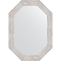 Зеркало Evoform Octagon 52х72 BY 7085 в багетной раме - Серебряный дождь 70 мм — фото 1, Мебель для ванной